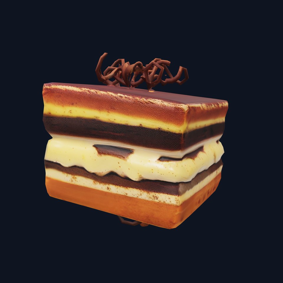Chocolate Tiramisu Slice model pack